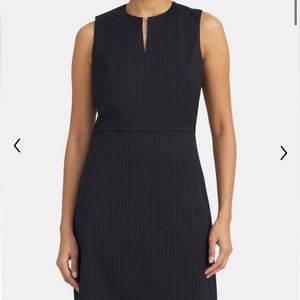 Theory Split Front Dress in Wool Twill, 2